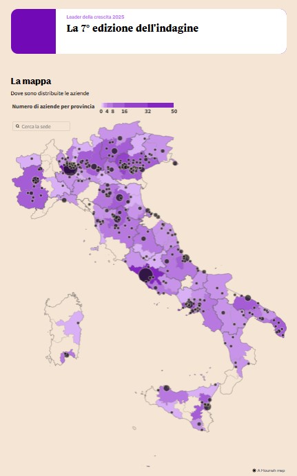 La mappa: Dove sono distribuite le aziende